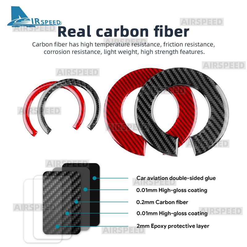 Real Soft Carbon Fiber Trim Sticker For Mercedes Benz SLK R171 2004 2005 2006 2007 2008 2009 2010 Steering Wheel Accessories