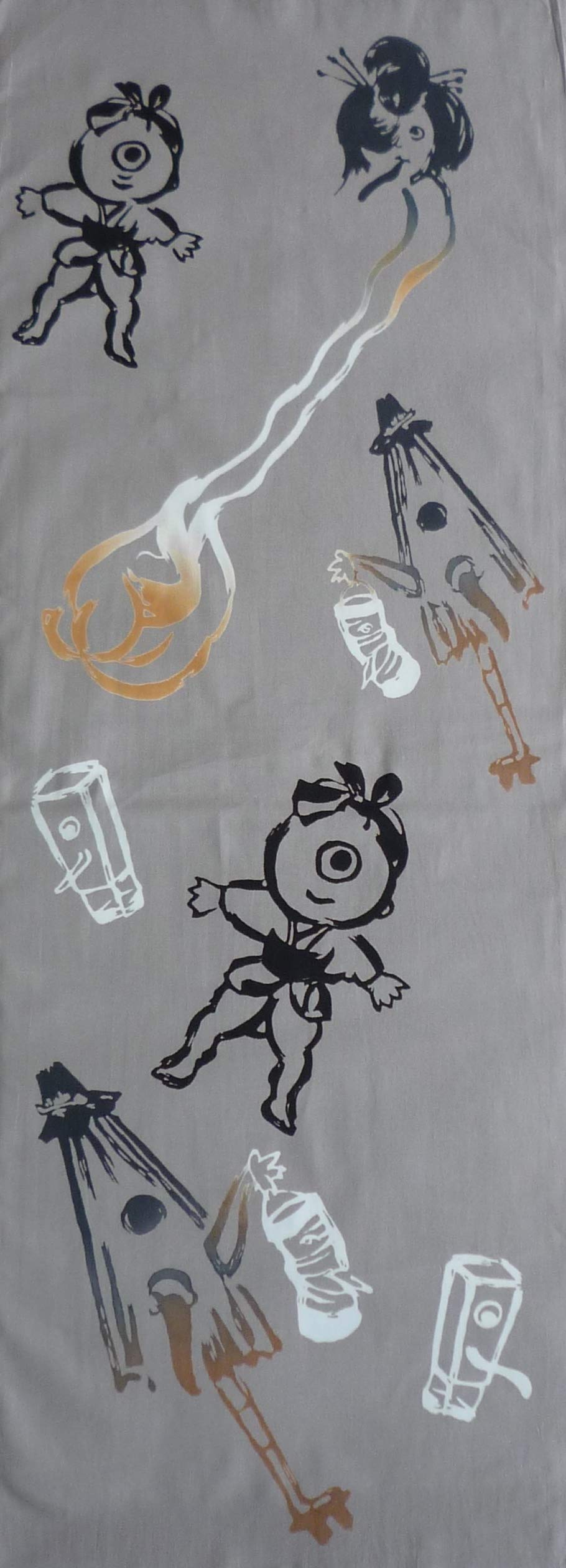 

Todaya Shoten Tenugui Household Ghost 880 Nashien-zome (Haunted Towel)