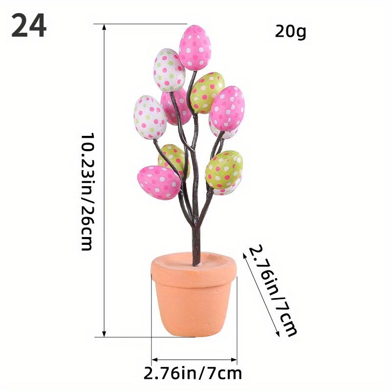 Simulated Easter Egg Potted Plant Printed Easter Egg Tabletop Decoration Ornaments