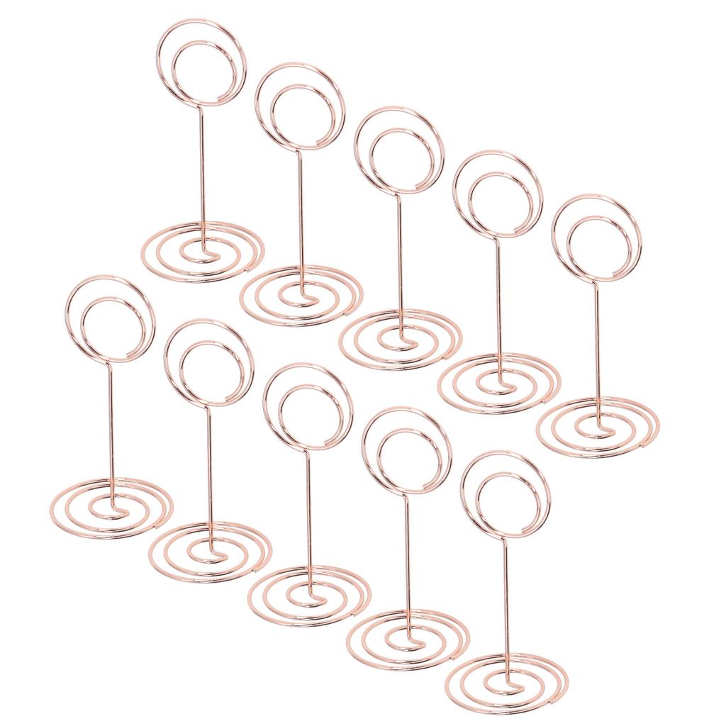 10pcs Table Number Holder Round Base Electroplating Process Elegant Cute Shape Home Ornaments for Weddings