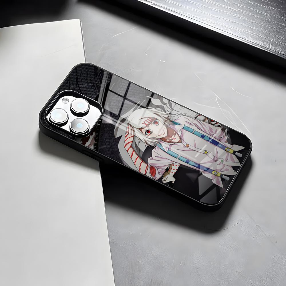 Anime T-Tokyo Ghoul Phone Case For IPhone 17 Pro Max 15 Pro 16 14 Plus 12 13 Mini 11 Pro Shockproof Glass Cover