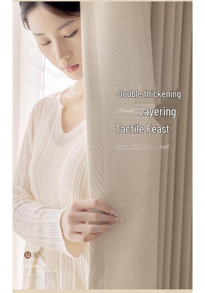 Double-Sided Full Blackout Modern Curtains for Living Room/Bedroom