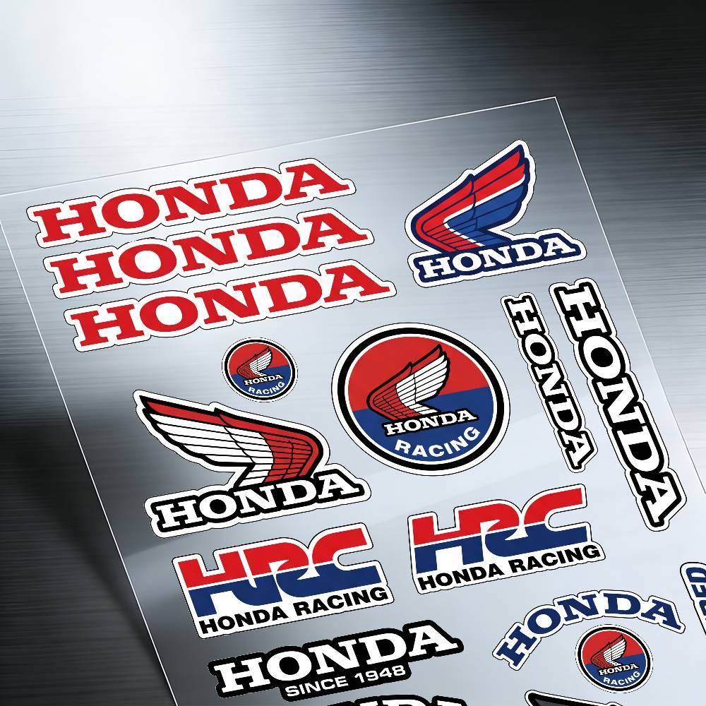 For Honda Motorcycle Reflective Stickers Waterproof Decals for Helmet Scooter Fuel Tank Toolbox RacingOW3