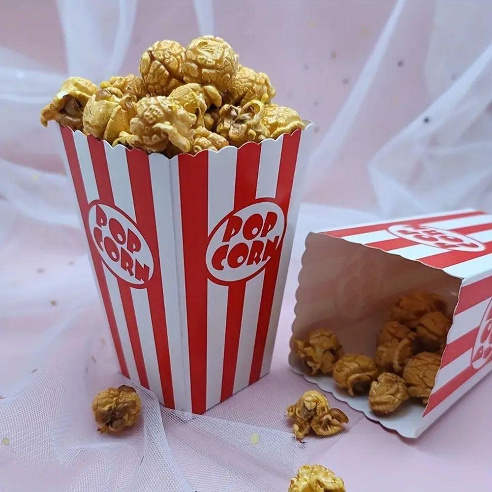 12 Stück Faltbare Papier Popcorn Streifenbeutel DIY Geschenke Snack Behälter Geburtstagsparty