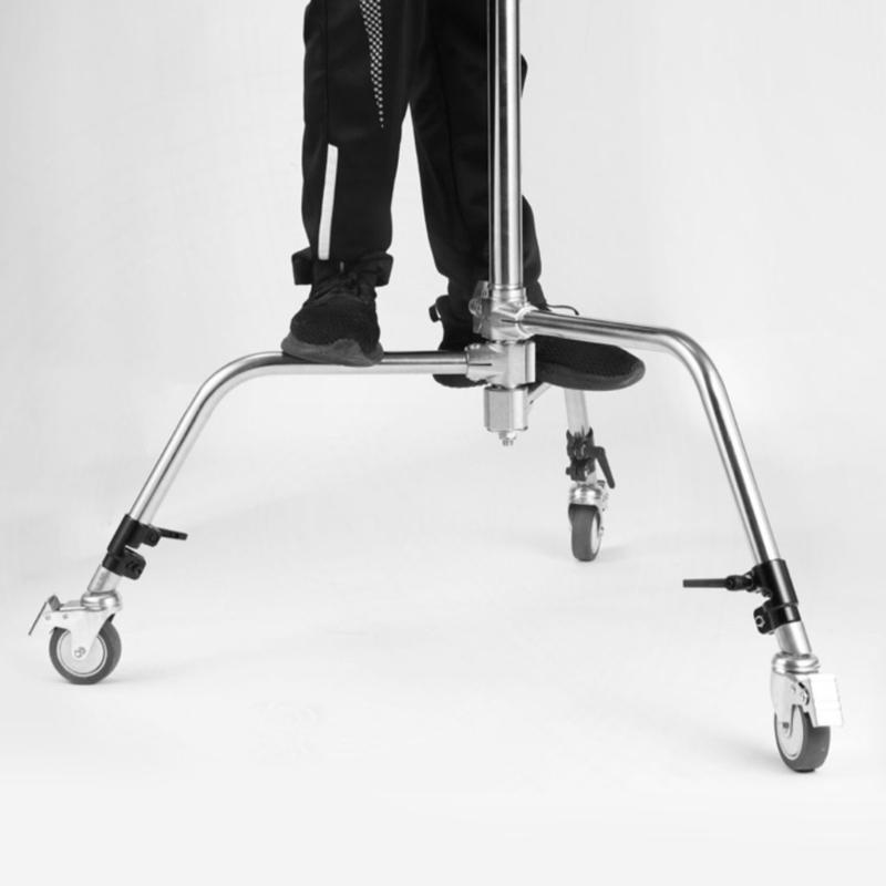 Heavy Duty Rolling Light Stand with Swiveling Casters 360 Degree Rotating for Photographers and Video Production Teams
