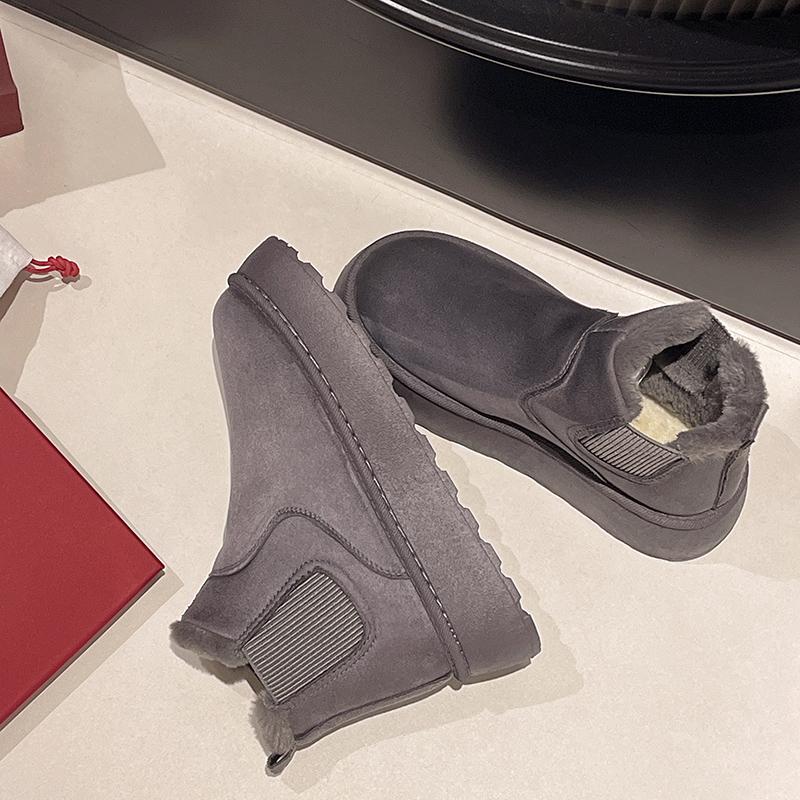 

Модные новые зимние женские ботинки, высокие зимние ботинки, утолщенные плюшевые теплые, простые и универсальные, удобные, нескользящие, хлопковые ботинки для отдыха на открытом воздухе 37