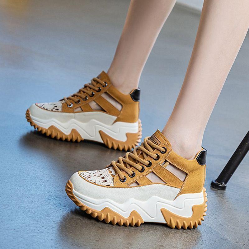 

МОДНАЯ ОБУВЬ, мужские дышащие спортивные кроссовки, спортивные кроссовки для бега, уличные женские теннисные кроссовки для тренажерного зала 35 жёлтый