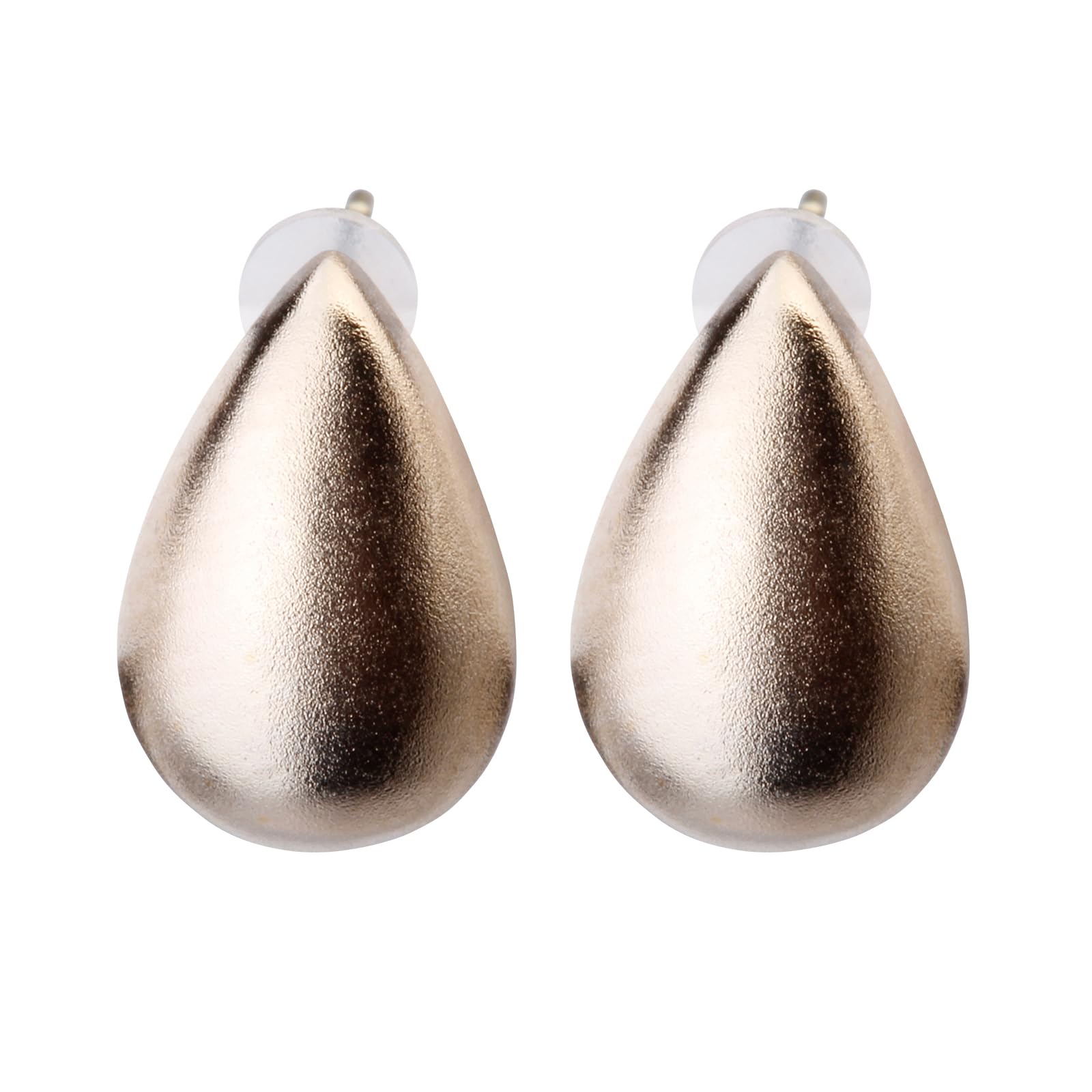 

LOKUMI 18K K18 Present K24 Earrings, Gold, Post, K18, Hypoallergenic, Drop, Women s, Simple, 18K, Small, Droplet, Craft, Popular, Gift, (Matte Gold)