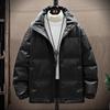 2025 Men's Winter Stand Collar Leather Down Jacket - 90% White Duck Down, Casual, Loose, Warm, and Trendy.