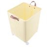 Foldable Laundry Basket with 4 Wheels Space Saving Portable Storage Hamper for Clothing Toys Home Sundries