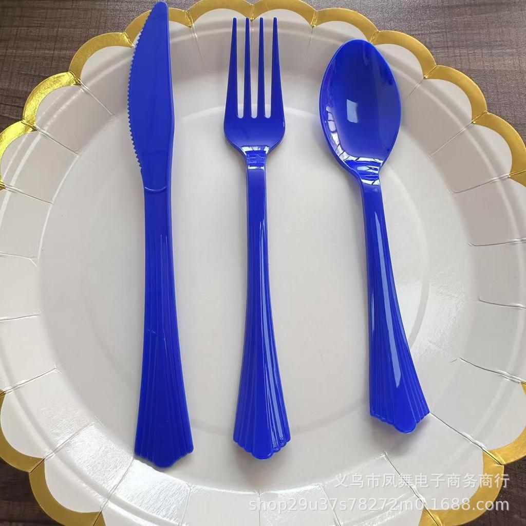 Fluorescent Green Green Pink Dovetail Knife And Fork Spoon Family Banquet Supplies Colored Tableware Western Food Fruit Knife And Fork