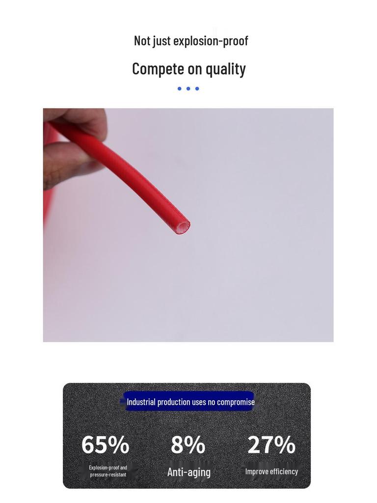 PU Coated Yarn Clamp High-Pressure Explosion-Proof Air Hose, 8mm, 15kg for Auto Repair Air Pump Inflation.
