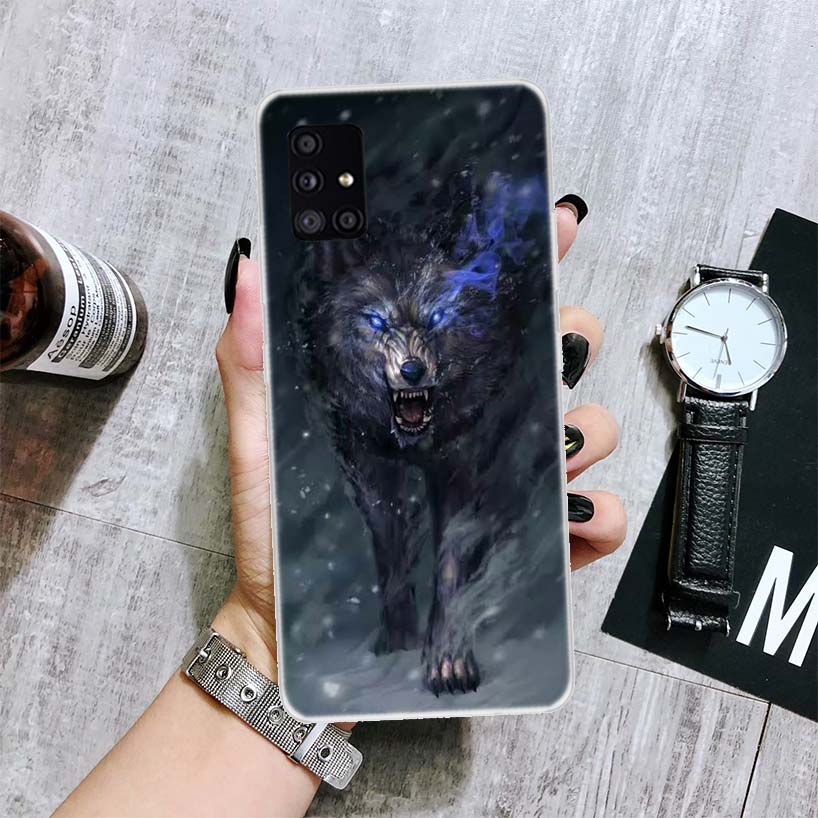 Angry Animal Wolf Fierce Phone Case For Samsung Galaxy A52 A32 A22 A12 A02S A50S A30S A51 A31 AA71 Note 20 Ultra 10 S10 Plus Gal