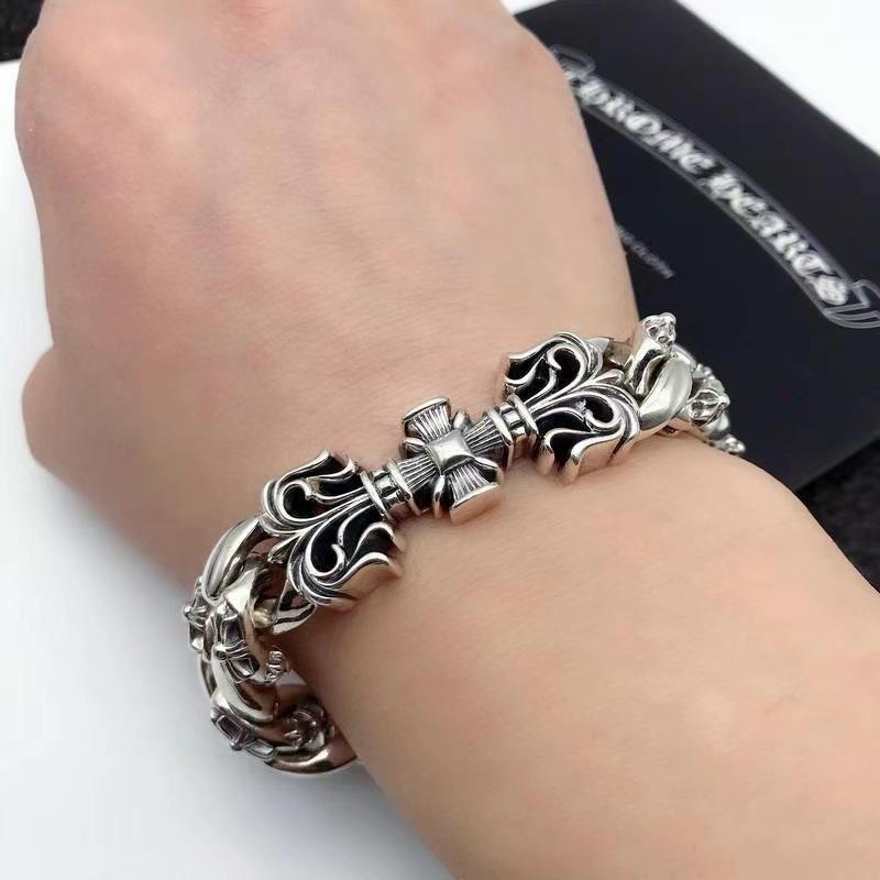 New Domineering Cross Bracelet, Men's Trendy Retro Bracelet, Thick Heavy-duty Bracelet