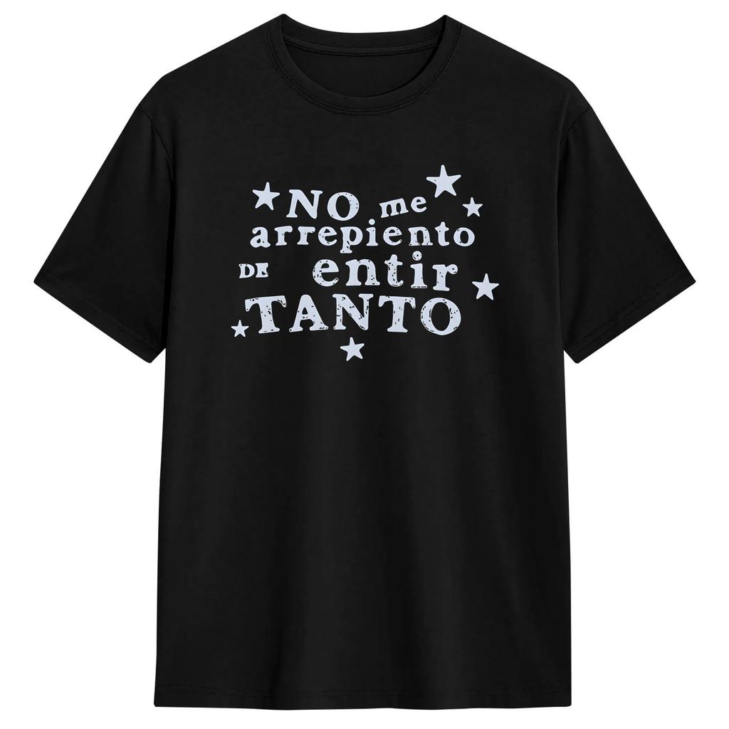Unique No Me Arrepiento De Sentir Tanto Tshirts Men Crew Neck Pure Cotton T Shirts Short Sleeve Tee Shirt Plus Size Clothing