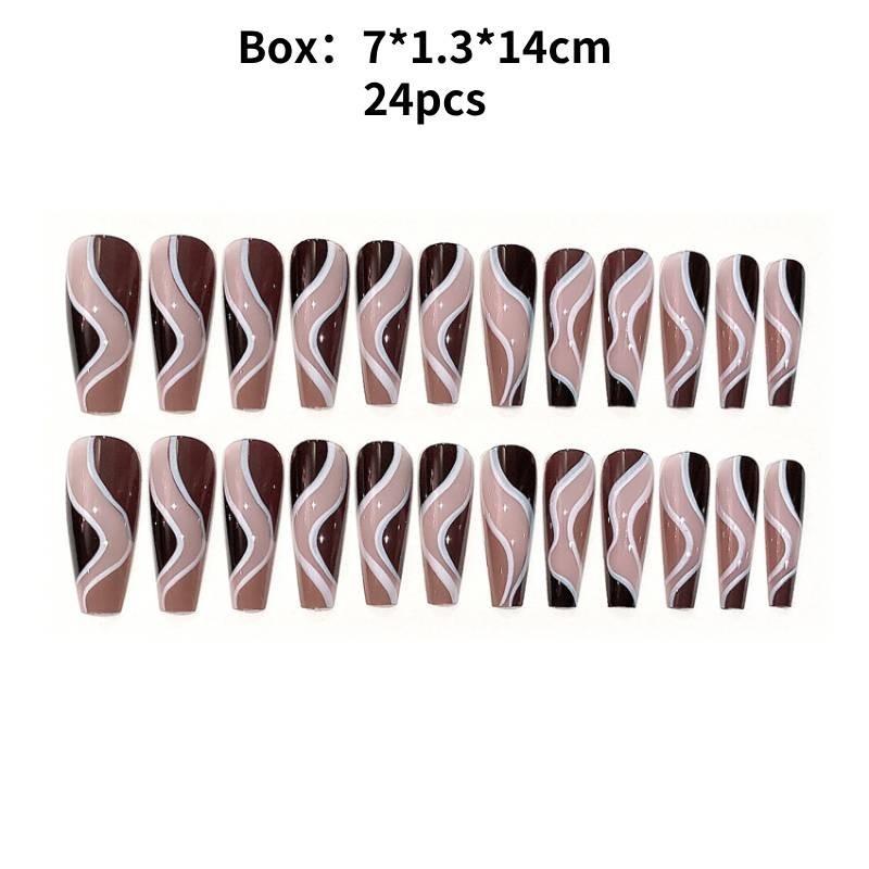 

Ручная работа Носимые ногти Мода Повседневный Простой Изысканный Классический Стиль Наклейки для ногтей