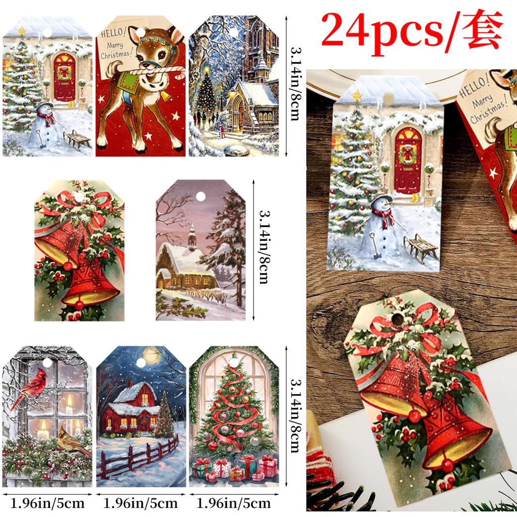 Christmas Party Decoration Label Card Christmas Tree Old Man Gift Gift Hemp Rope Listing