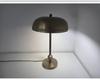 Mid century Raw Brass Table Lamp – Minimalist Bedside Light for Home or Office