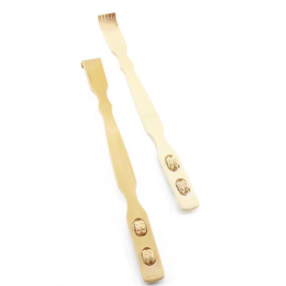 

47 см 2 шт бамбуковый массажер для спины чесалка деревянный ролик для тела деревянная чесалка для спины/шеи/головы 2pcs слоновая кость