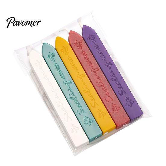 Retro Sealing Wax for Letters 5PCS Sticks, with Wicks, Classic Color Seal Stamp Accessories Strips, Envelope And Vintage Craft Decor Supplies