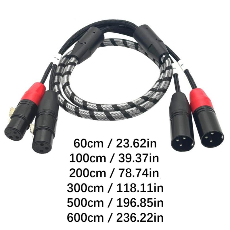 Professional Double Male To Female Microphone Cable For Studio Recording And Live Performances With Braided Jackets