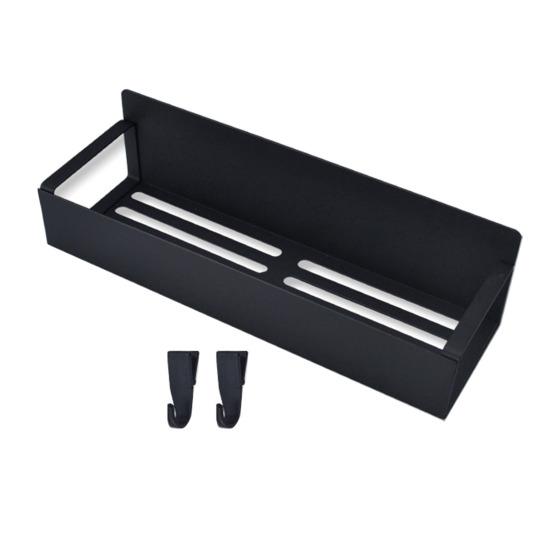 Yousheng Refrigerator Magnetic Spice Rack with Hooks Hollow Design Rustproof Strong Load-bearing Large Capacity Spice Rack Kitchen Storage Shelf
