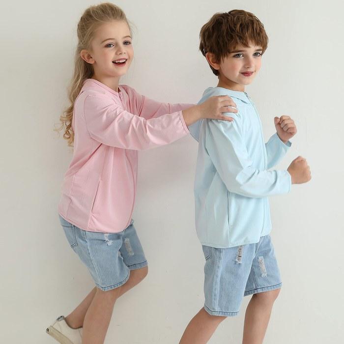 [Kayiyas] Kids Sun Protection Hoodie (Cobalt Blue, 160)