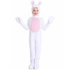 Kids Boys Girls Velvet Rabbit Animal Hooded Jumpsuit Halloween Cosplay Costumes School Stage Drama Show Performance Role Play Outfits