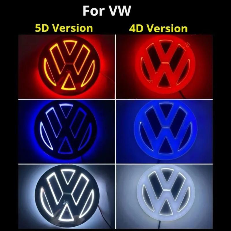 Hub Caps 2026 Hot Emblems For VW Volkswagen Jetta MK5 Golf VW 11cm 4D/5D Logo Light LED Rear Badge Light Front Grille For VW Bor EA1