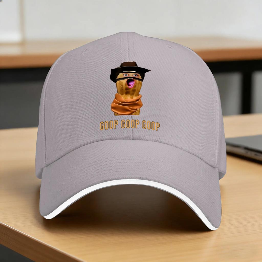 The Burnt Peanut GOOP Meme Baseball Cap Unisex Women Design Trucker Hat Spring Fitted Retro Hiking Fishing SunProof Baseball Caps