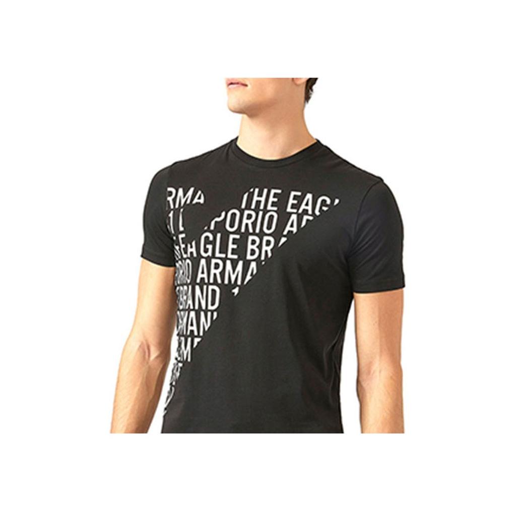Emporio Armani Printed Crew Neck Short Sleeve T-Shirt Men tops Black 3Z1T72-1JPZZ-0999