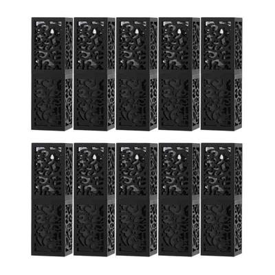 10Pcs 12.1mm Lipstick Tube Empty DIY Cosmetic Lip Balm Container Bottle (Black)