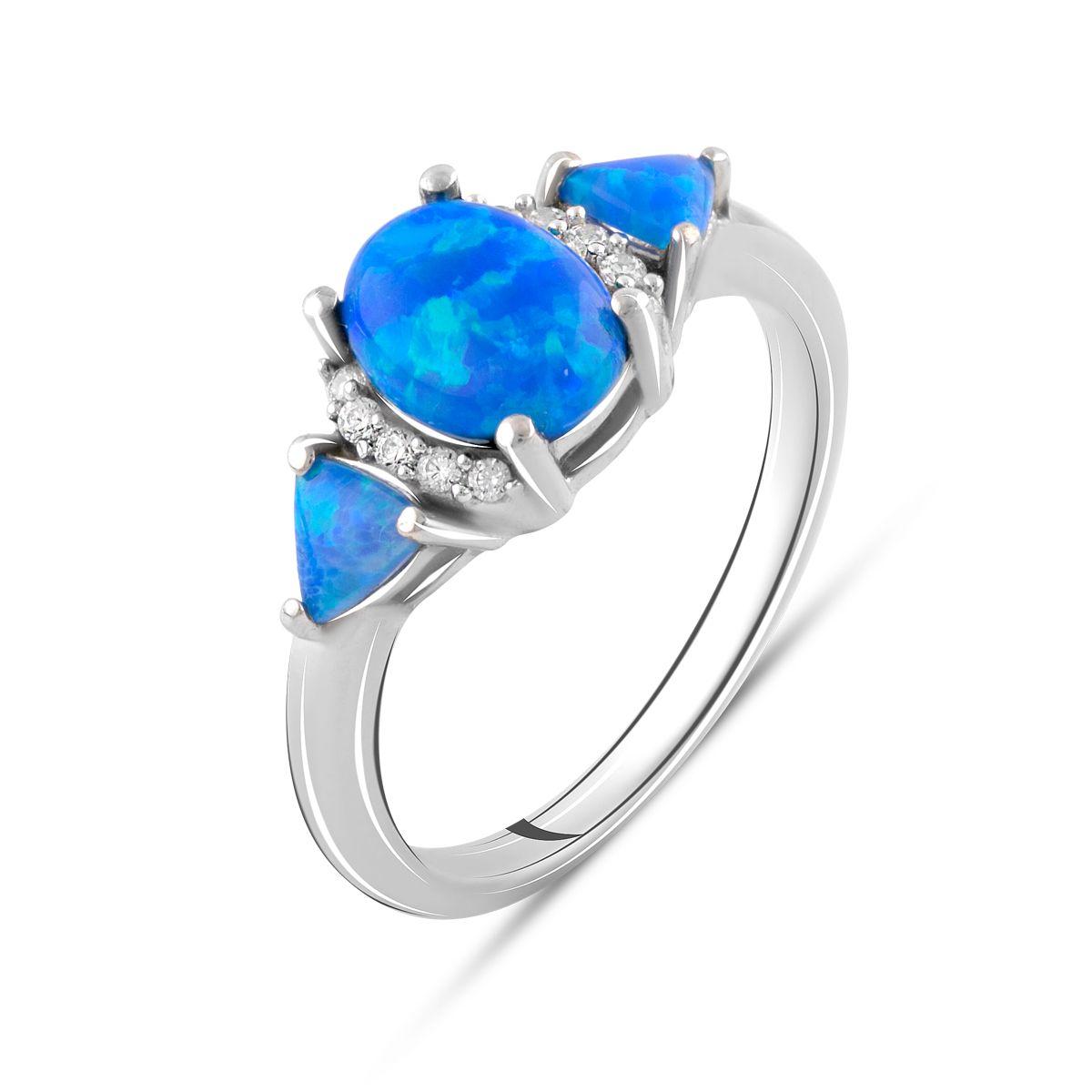 

Срібна каблучка з опалом 0.508ct (2083597) 17.5