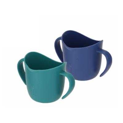Mom Tree Infant Training Both Hand Cups 2-piece Set, Green, Blue