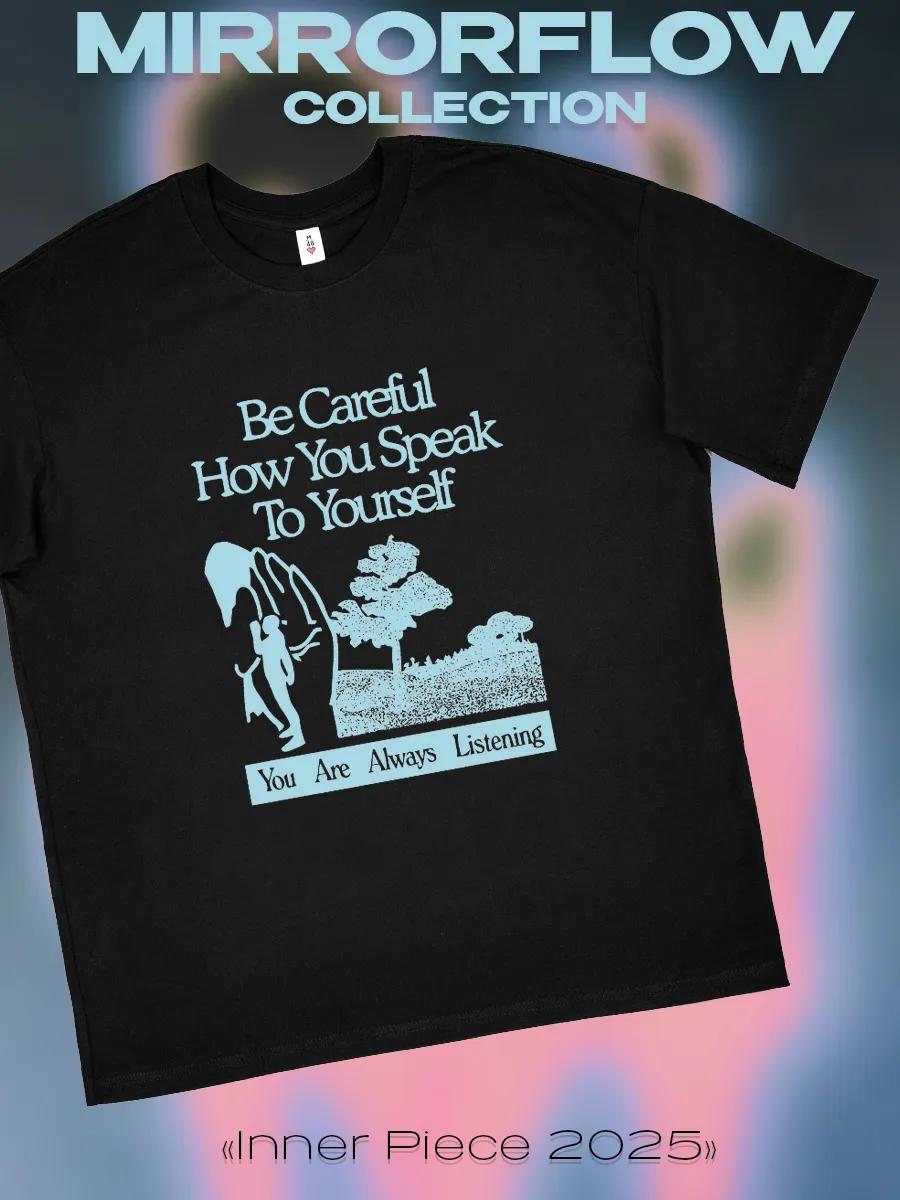 Oversized Y2K style print T-shirt S