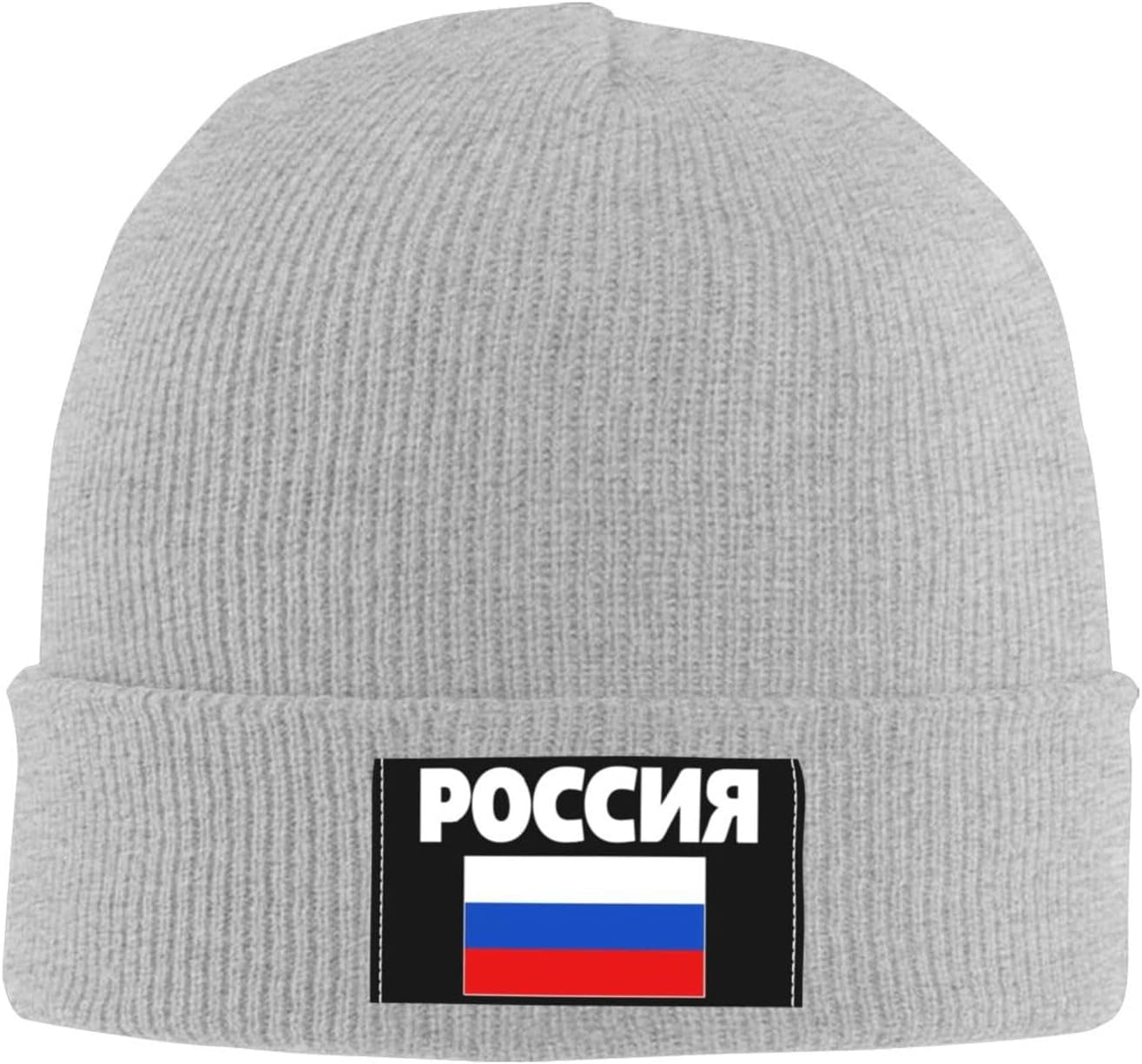 Russia Flag Russian Flags Beanie Hat Unisex Winter Knit Cap Women Slouchy Skull Cap Sleep Caps Hedging Hat Black