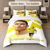 Custom Bedding Set Cristiano Ronaldo Pattern, Print Name Text 1 Duvet Cover Plus 2 Pillowcases Home Textile