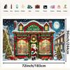 1Pcs Santas Toy Shop Scene Festive Wall Decoration Background Christmas Backdrop Decorations For Photo Studio Booth Party