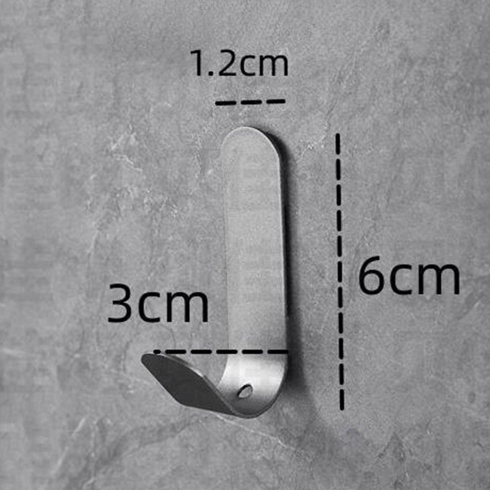 5Pcs Strong Adhesive Self Adhesive Hook Non Perforated Load-bearing Wall Wall Mounted Hook Self Adhesive J-shaped Design