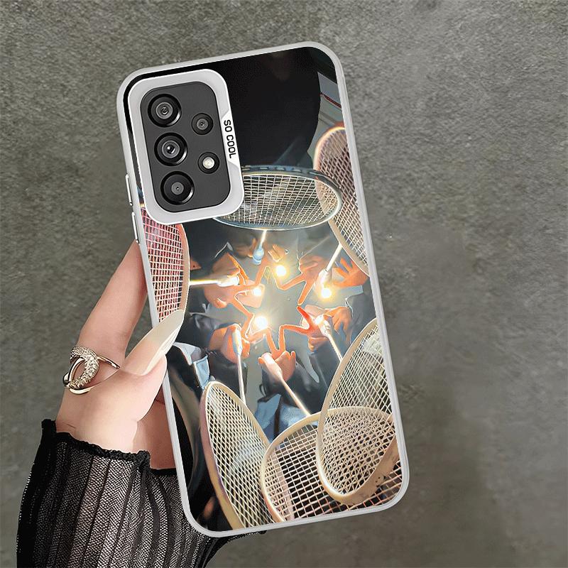 Badminton Sport Soft Phone Case for Samsung A17 A16 A15 A14 A13 A57 A56 A55 A54 A53 A37 A36 A35 A34 A33 A26 A25 A24 A23 A52