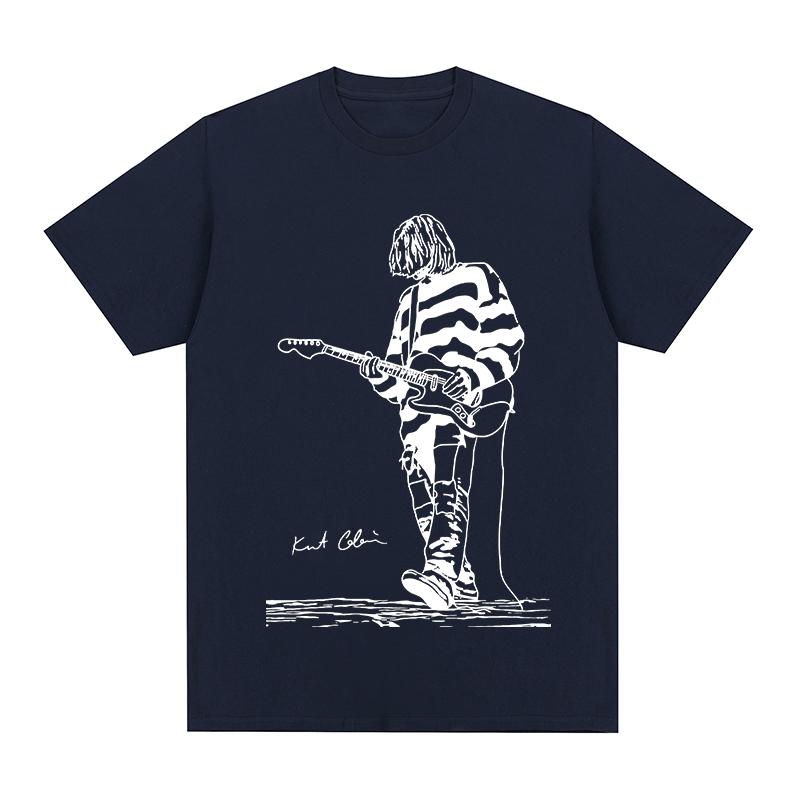 2026 Heißes Kurt Cobain Gitarre Vintage T-Shirt Lustig Lässig Harajuku Streetwear Baumwolle Herren T-Shirt Neues Tee Tshirt Damen Oberteile Locker Kurzarm