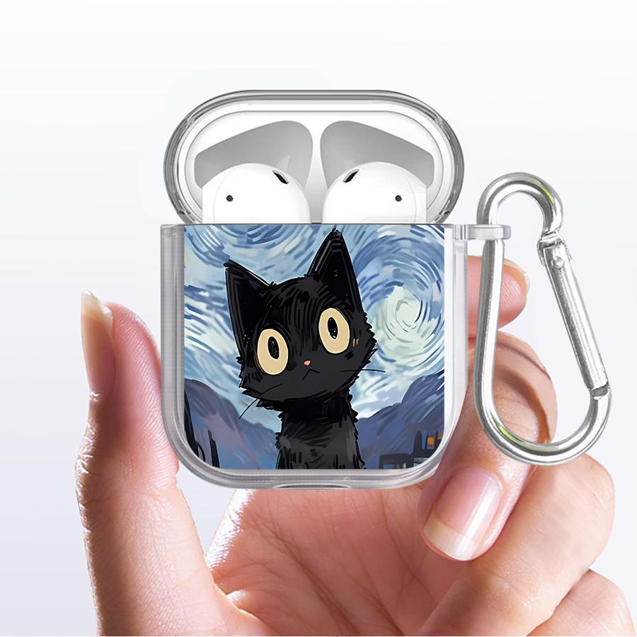 Cartoon Cat Clear Earphone Cases Cover Case For Airpods 4 Pro 2 Pro3 1 Pro2 3