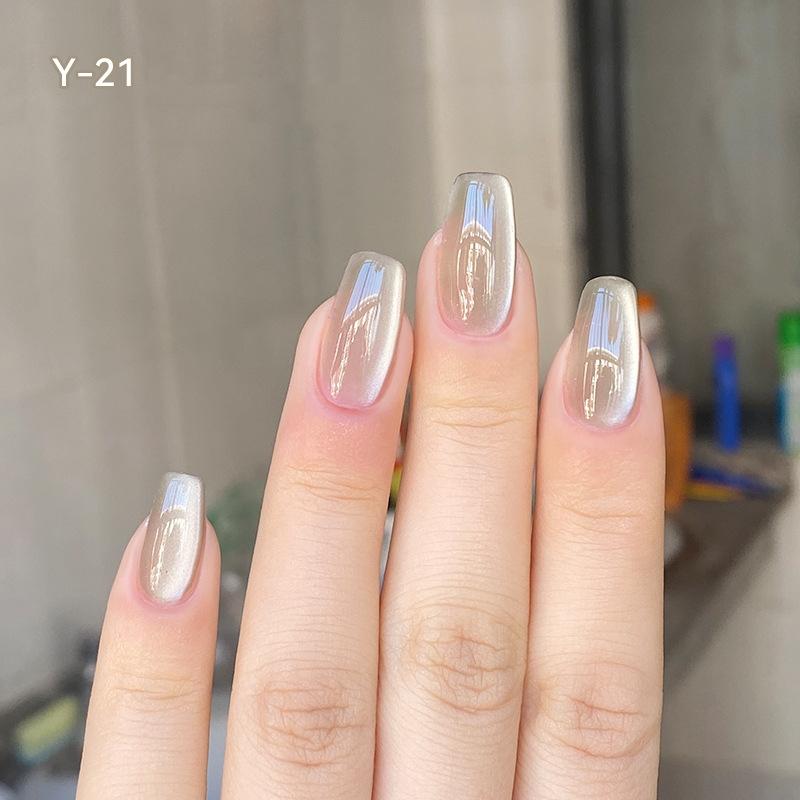 White Moonlight Pottery Light Cat Eye Gel Nail Polish New Style Candy Crystal Cat Eye Gel Nail Art Nail Shop Set Nail Supplies