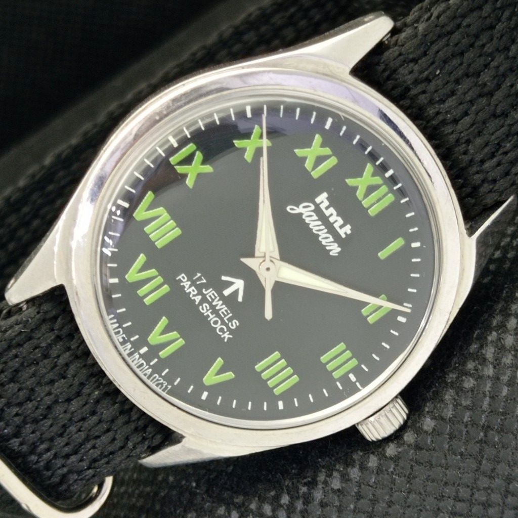 

USED HMT JAWAN INDIAN MENS MECHANICAL WATCH a307624-1 Sku584b-a307624