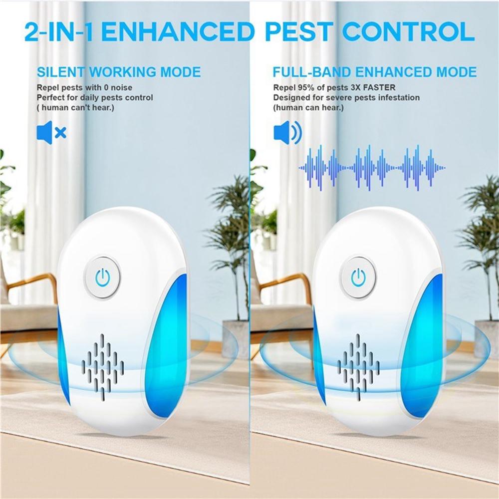 311 Dual Modes Electronic Ultrasonic Repellent Plug-in Pest Control Device for Bugs Mosquito Roach Rodent