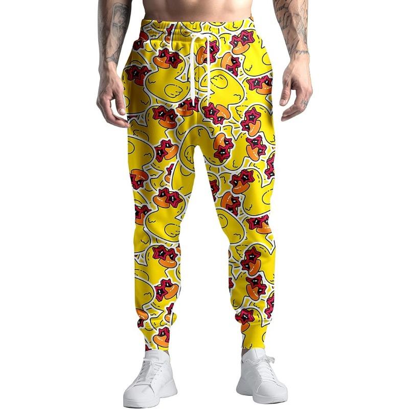 80s Men's Clothing Jogging Pants Casual Pants with Drawstring Men's Clothing 3D Digital Printed Spring Comfortable