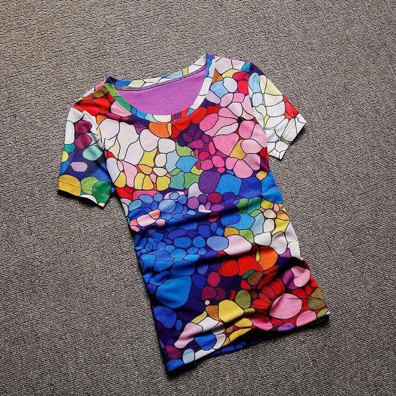 

Beautiful Shirt Silm Mesh Ladieswear Short Sleeve T-Shirt Purple M