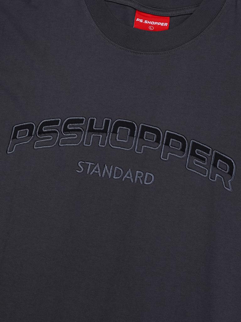 PSSHOPPER Original Logo High-Density Back Cut Short Sleeve T-Shirt [Navy]