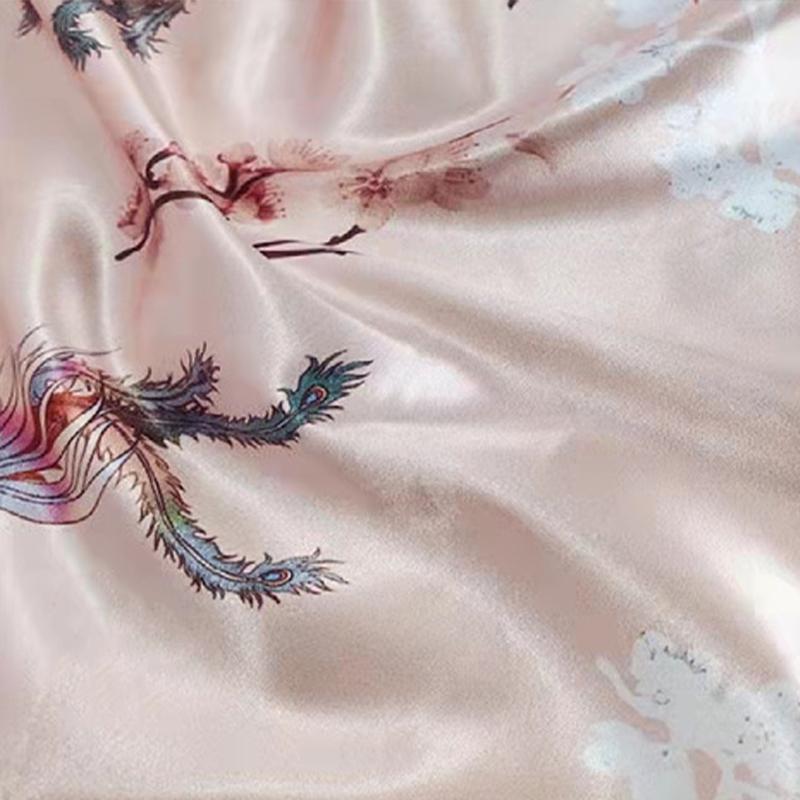 50x150cm Printed Cheongsam Satin Fabric Dress Pajamas Chinese Ancient Style Hanfu Clothing Simulation Silk Satin DIY Fabric