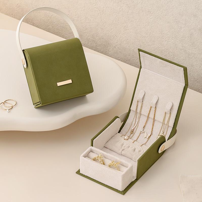 Jewelry Storage Box With Pu Material For Travel And Gift For Women